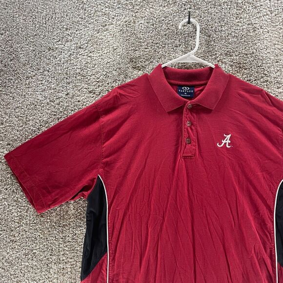 Vintage Alabama Crimson Tide Polo Shirt Mens Extra Large Red NCAA Football Y2K - Picture 5 of 12